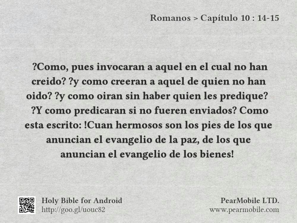 Romanos, Capítulo 10:14-15